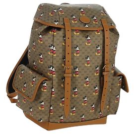 Bolsa de ombro GUCCI Micro GG Supreme GUCCIxDisney em PVC bege 603898 Auth LNZ217SM