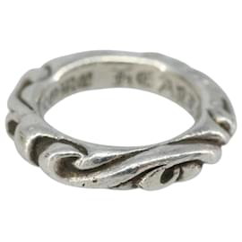 Scroll Band Ring aus Ag925 Silber Chrome Hearts Auth LNZ147SM