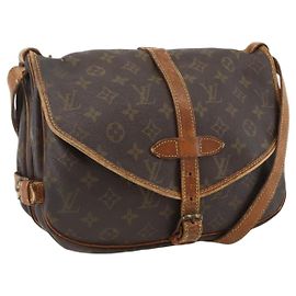 LOUIS VUITTON Borsa a Spalla Monogram Saumur 30 M42256 LV Auth bs33502