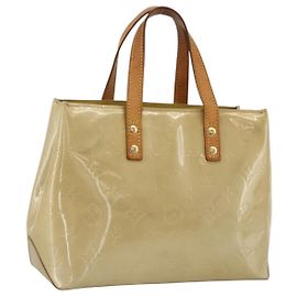 LOUIS VUITTON Borsa a Mano Monogram Vernis Reade PM Beige M91334 LV Auth LNZ388