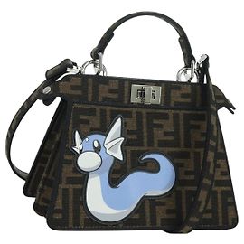 Borsa FENDI x FRGMT x POKMON Zucca Peek A Boo Dratini 2way Blu Auth 166984SM