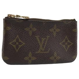 LOUIS VUITTON Monogram Pochette Cles Coin Purse M62650 LV Auth LNZ174