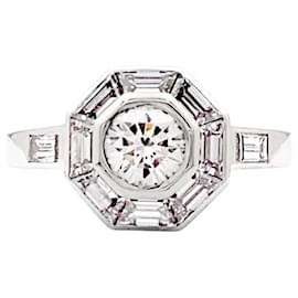 Autre Marque Mellerio-Ring aus Platin und Diamanten.