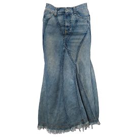 Autre Marque Falda de mezclilla panelada rosa sirena de Comme des Garçons por Junya Watanabe Man