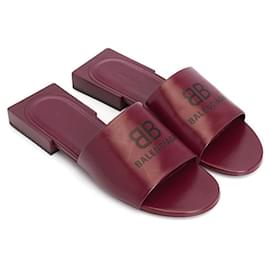 Sandali Balenciaga in pelle bordeaux taglia 36