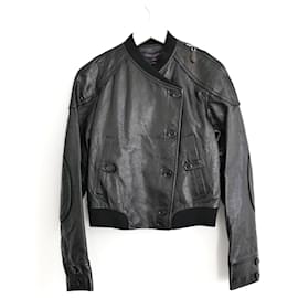 Chaqueta bomber de cuero forrada con Monograma Louis Vuitton
