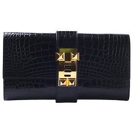 Clutch Medor 23 in alligatore lucido del Mississippi Hermès 2017