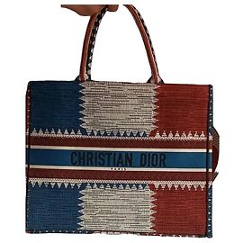 Borsa Christian Dior Book Tote in tela multicolore