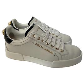 Sneakers in pelle Dolce & Gabbana Portofino bianche