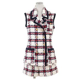 Set 2 in 1 in misto di lana a quadri Gucci