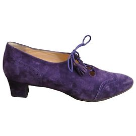 Autre Marque Décolleté Delage Guillies in camoscio viola scuro
