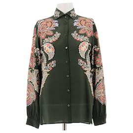 Camicia verde con motivi in seta - Etro
