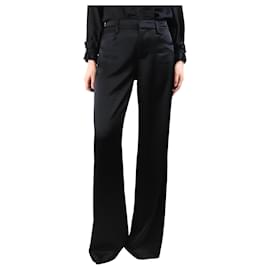 Alice + Olivia Schwarze Satin-Hosen - Größe UK 14