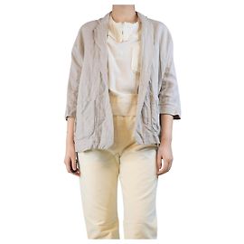 Autre Marque Neutrale Leinenjacke - Größe UK 10