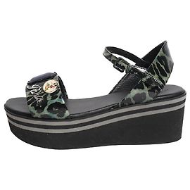 Robert Clergerie Black bejeweled platform sandals - size EU 38