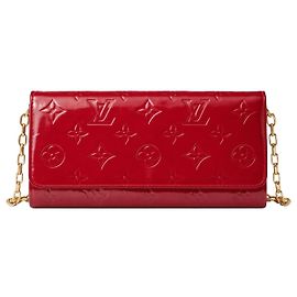 Louis Vuitton Carteira de corrente Vernis Monograma Vermelha