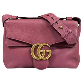 Gucci GG Marmont Pink Leather Shoulder Bag