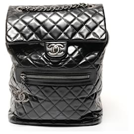 Schwarzer matelassé Leder-Rucksack Chanel 23 Serie 2016-2017
