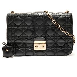 Borsa a spalla in pelle con catena New Lock di Christian Dior