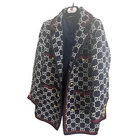 Gucci Abrigo de mujer de lana tweed GG