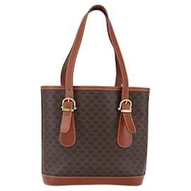 Céline Celine Vintage Macadam Canvas and Leather