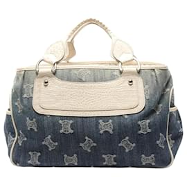 Borsa a mano in pelle denim embossé Macadam Boogie di Celine - Céline
