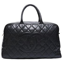 Sac Boston Matelassé en Cuir Caviar Chanel