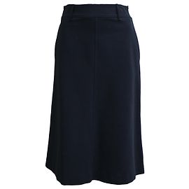 Falda midi A-line en algodón azul marino Brunello Cucinelli