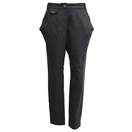 Schmal geschnittene Hose aus schwarzer Wolle von Vivienne Westwood