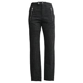 Pantalones de tweed con estampado de cuadros en algodón negro Isabel Marant
