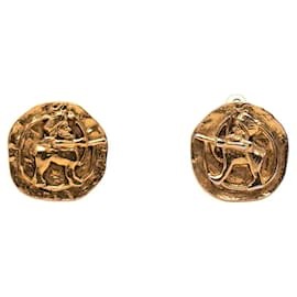 Orecchini a clip placcati in oro Chanel
