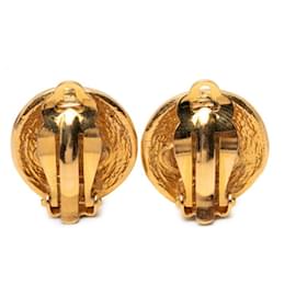 Vintage Chanel vergoldete Clip-Ohrringe