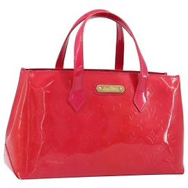 LOUIS VUITTON Borsa a Mano Monogram Vernis Wilshire PM Rose Pop M93643 Auth ki6536