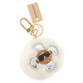 LOUIS VUITTON Porte Cles Snow Vivienne Key Holder White M00554 LV Auth BA11149M