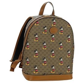 GUCCI Micro GG Supreme Disney Backpack PVC Beige Gold 552884 Auth 171451SAM