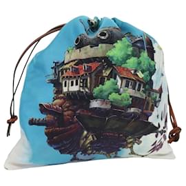 LOEWE - Pochette in tela multicolore del Castello Errante di Studio Ghibli Auth 166975SM - Loewe