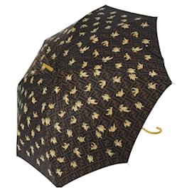 FENDI x FRGMT x POKMON Zucca Canvas Dragonfly Umbrella Black Auth 166950SM - Fendi