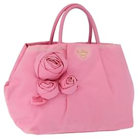 PRADA Handtasche aus Nylon in Pink Gold Auth 172515A - Prada