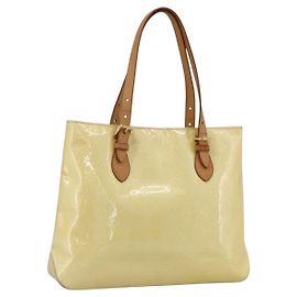 LOUIS VUITTON Borsa a Spalla Brentwood Monogram Vernis Perle M91512 LV Auth ka2652