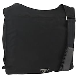 Borsa a Spalla PRADA Nylon Nero Argento Autentica bs32787