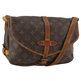 LOUIS VUITTON Borsa a Spalla Monogram Saumur 30 M42256 LV Auth bs33212