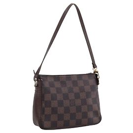 LOUIS VUITTON Pochette per Trucco Damier Ebene N51982 LV Auth bs33693