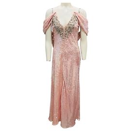 Robe / Gown Salma mit Trägern in Pink von Temperley London