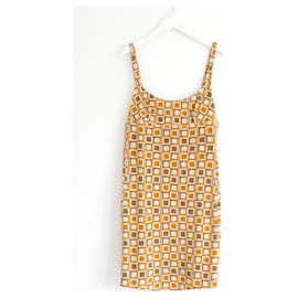 Vestido con estampado de azulejos de Formica Prada Primavera 1996