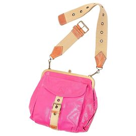 Borsa a Mano Miu Miu Vintage in Pelle di Colore Fucsia