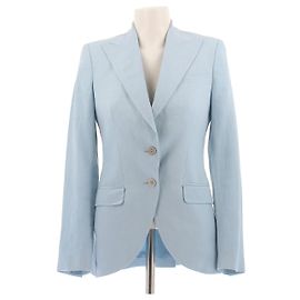Dolce & Gabbana Helles blauer Leinenblazer
