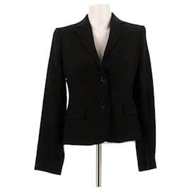 Schwarzer Blazer mit Leopardenfutter aus Leinen - Dolce & Gabbana