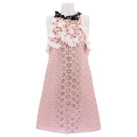 Giambattista Valli Vestido corto rosa de algodón