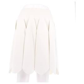 Falda blanca de viscosa Alaïa