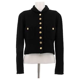 Chanel Chaqueta de tweed negra